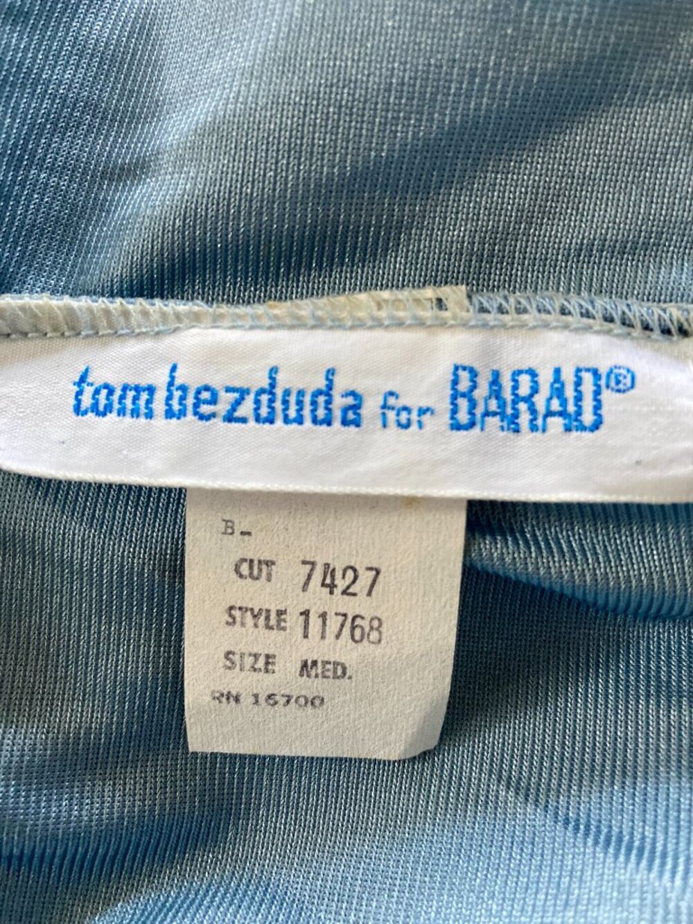 NWT Vintage Tom Bezduda for BARAD & Co. Blue Nightgown and Robe Set M USA - Picture 11 of 16